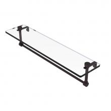 Allied Brass NS-1/22TB-ABZ - 22 Inch Glass Vanity Shelf with Integrated Towel Bar