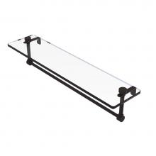 Allied Brass NS-1/22TB-ORB - 22 Inch Glass Vanity Shelf with Integrated Towel Bar