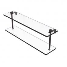 Allied Brass NS-2/22-VB - 22 Inch Two Tiered Glass Shelf