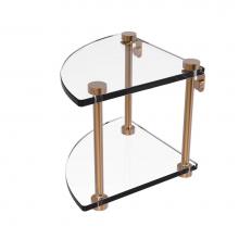 Allied Brass NS-3-BBR - Two Tier Corner Glass Shelf