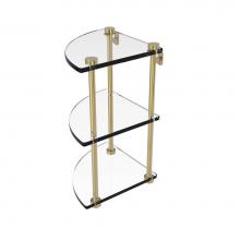 Allied Brass NS-6-UNL - Three Tier Corner Glass Shelf