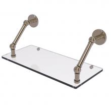 Allied Brass P1000-1-18-PEW - Prestige Skyline Collection 18 Inch Floating Glass Shelf