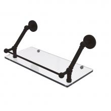 Allied Brass P1000-1-18-GAL-ORB - Prestige Skyline 18 Inch Floating Glass Shelf with Gallery Rail