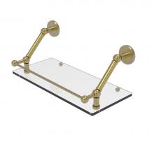 Allied Brass P1000-1-18-GAL-SBR - Prestige Skyline 18 Inch Floating Glass Shelf with Gallery Rail