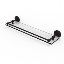 Allied Brass P1000-1/22-GAL-ORB - 22 Inch Tempered Glass Shelf with Gallery Rail