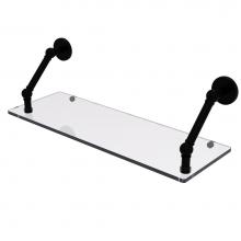 Allied Brass P1000-1-24-BKM - Prestige Skyline Collection 24 Inch Floating Glass Shelf