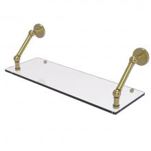 Allied Brass P1000-1-24-SBR - Prestige Skyline Collection 24 Inch Floating Glass Shelf