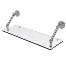 Allied Brass P1000-1-24-SN - Prestige Skyline Collection 24 Inch Floating Glass Shelf