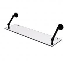 Allied Brass P1000-1-30-BKM - Prestige Skyline Collection 30 Inch Floating Glass Shelf