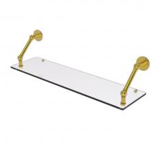 Allied Brass P1000-1-30-PB - Prestige Skyline Collection 30 Inch Floating Glass Shelf