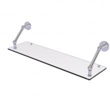 Allied Brass P1000-1-30-PC - Prestige Skyline Collection 30 Inch Floating Glass Shelf
