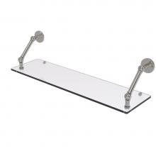 Allied Brass P1000-1-30-SN - Prestige Skyline Collection 30 Inch Floating Glass Shelf