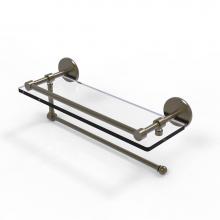Allied Brass P1000-1PT/16-GAL-ABR - Prestige Skyline Collection Paper Towel Holder with 16 Inch Gallery Glass Shelf