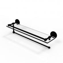 Allied Brass P1000-1PT/22-GAL-BKM - Prestige Skyline Collection Paper Towel Holder with 22 Inch Gallery Glass Shelf