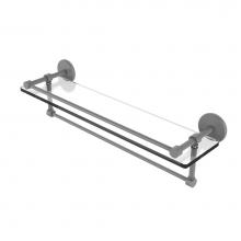 Allied Brass P1000-1TB/22-GAL-GYM - 22 Inch Gallery Glass Shelf with Towel Bar