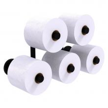 Allied Brass P1000-24-5-BKM - Prestige Skyline Collection 5 Roll Reserve Roll Toilet Paper Holder - Matte Black