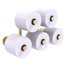 Allied Brass P1000-24-5-SBR - Prestige Skyline Collection 5 Roll Reserve Roll Toilet Paper Holder - Satin Brass