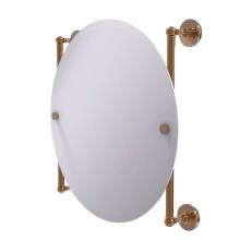 Allied Brass P1000-27-90-BBR - Prestige Skyline Collection Round Frameless Rail Mounted Mirror