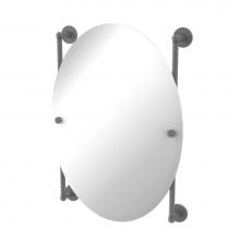 Allied Brass P1000-27-91-GYM - Prestige Skyline Collection Oval Frameless Rail Mounted Mirror