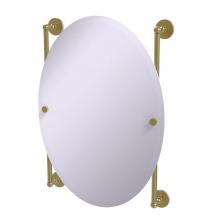 Allied Brass P1000-27-91-SBR - Prestige Skyline Collection Oval Frameless Rail Mounted Mirror