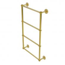 Allied Brass P1000-28T-24-PB - Prestige Skyline Collection 4 Tier 24 Inch Ladder Towel Bar with Twisted Detail