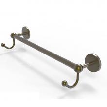 Allied Brass P1000-41-24-HK-ABR - Prestige Skyline Collection 24 Inch Towel Bar with Integrated Hooks