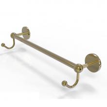 Allied Brass P1000-41-24-HK-UNL - Prestige Skyline Collection 24 Inch Towel Bar with Integrated Hooks