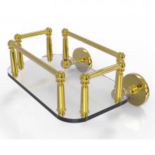 Allied Brass P1000-GT-5-PB - Prestige Skyline Collection Wall Mounted Glass Guest Towel Tray