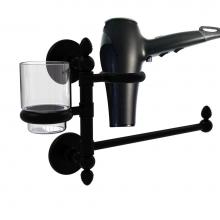 Allied Brass P1000-GTBD-1-BKM - Prestige Skyline Collection Hair Dryer Holder and Organizer