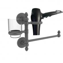 Allied Brass P1000-GTBD-1-GYM - Prestige Skyline Collection Hair Dryer Holder and Organizer
