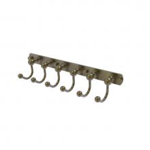 Allied Brass P1020-6-ABR - Prestige Skyline Collection 6 Position Tie and Belt Rack