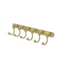 Allied Brass P1020-6-SBR - Prestige Skyline Collection 6 Position Tie and Belt Rack