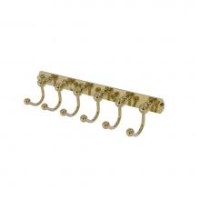 Allied Brass P1020-6-UNL - Prestige Skyline Collection 6 Position Tie and Belt Rack