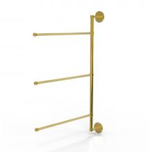 Allied Brass P1027/3/16/28-PB - Prestige Skyline Collection 3 Swing Arm Vertical 28 Inch Towel Bar