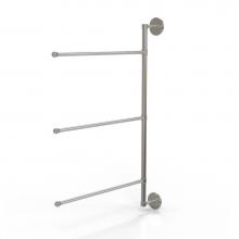 Allied Brass P1027/3/16/28-SN - Prestige Skyline Collection 3 Swing Arm Vertical 28 Inch Towel Bar