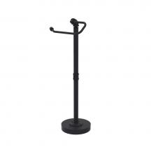 Allied Brass P-180-FSETP-BKM - Pipeline Collection Free Standing Euro Style Toilet Tissue Stand