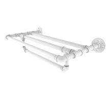 Allied Brass P-240-18-TSTB-WHM - Pipeline Collection 18 Inch Wall Mounted Towel Shelf with Towel Bar