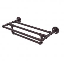 Allied Brass P-240-24-TSTB-ABZ - Pipeline Collection 24 Inch Wall Mounted Towel Shelf with Towel Bar