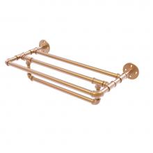 Allied Brass P-240-24-TSTB-BBR - Pipeline Collection 24 Inch Wall Mounted Towel Shelf with Towel Bar