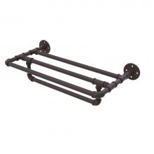 Allied Brass P-240-30-TSTB-ORB - Pipeline Collection 30 Inch Wall Mounted Towel Shelf with Towel Bar