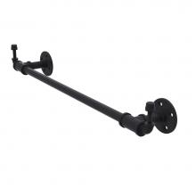Allied Brass P-250-18-TBHK-BKM - Pipeline Collection 18 Inch Towel Bar with Integrated Hooks