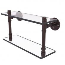 Allied Brass P-420-16-DGS-ABZ - Pipeline Collection 16 Inch Double Glass Shelf