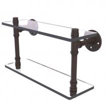 Allied Brass P-420-16-DGS-ORB - Pipeline Collection 16 Inch Double Glass Shelf