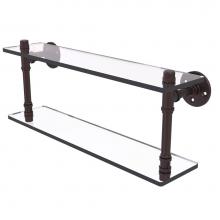 Allied Brass P-420-22-DGS-ABZ - Pipeline Collection 22 Inch Double Glass Shelf