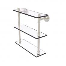 Allied Brass P-440-16-TGS-SN - Pipeline Collection 16 Inch Triple Glass Shelf