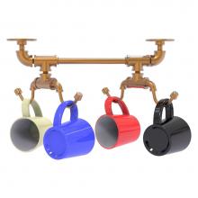 Allied Brass P-85-MGC-4-BBR - Pipeline Collection Under Cabinet 4 Coffee Mug Rack - Brushed Bronze