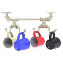 Allied Brass P-85-MGC-4-SN - Pipeline Collection Under Cabinet 4 Coffee Mug Rack - Satin Nickel