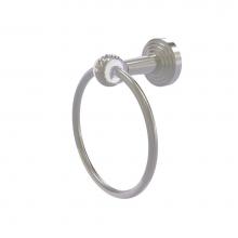 Allied Brass PB-16T-SN - Pacific Beach Collection Towel Ring with Twisted Accents