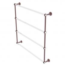 Allied Brass PB-28D-36-CA - Pacific Beach Collection 4 Tier 36 Inch Ladder Towel Bar with Dotted Accents - Antique Copper
