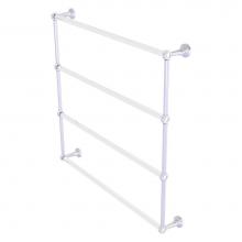 Allied Brass PB-28G-36-PC - Pacific Beach Collection 4 Tier 36 Inch Ladder Towel Bar with Grooved Accents - Polished Chrome